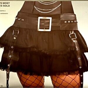 Dark Side Goth Halloween Skirt - Costume BLACK ONE SZ (med/lg)